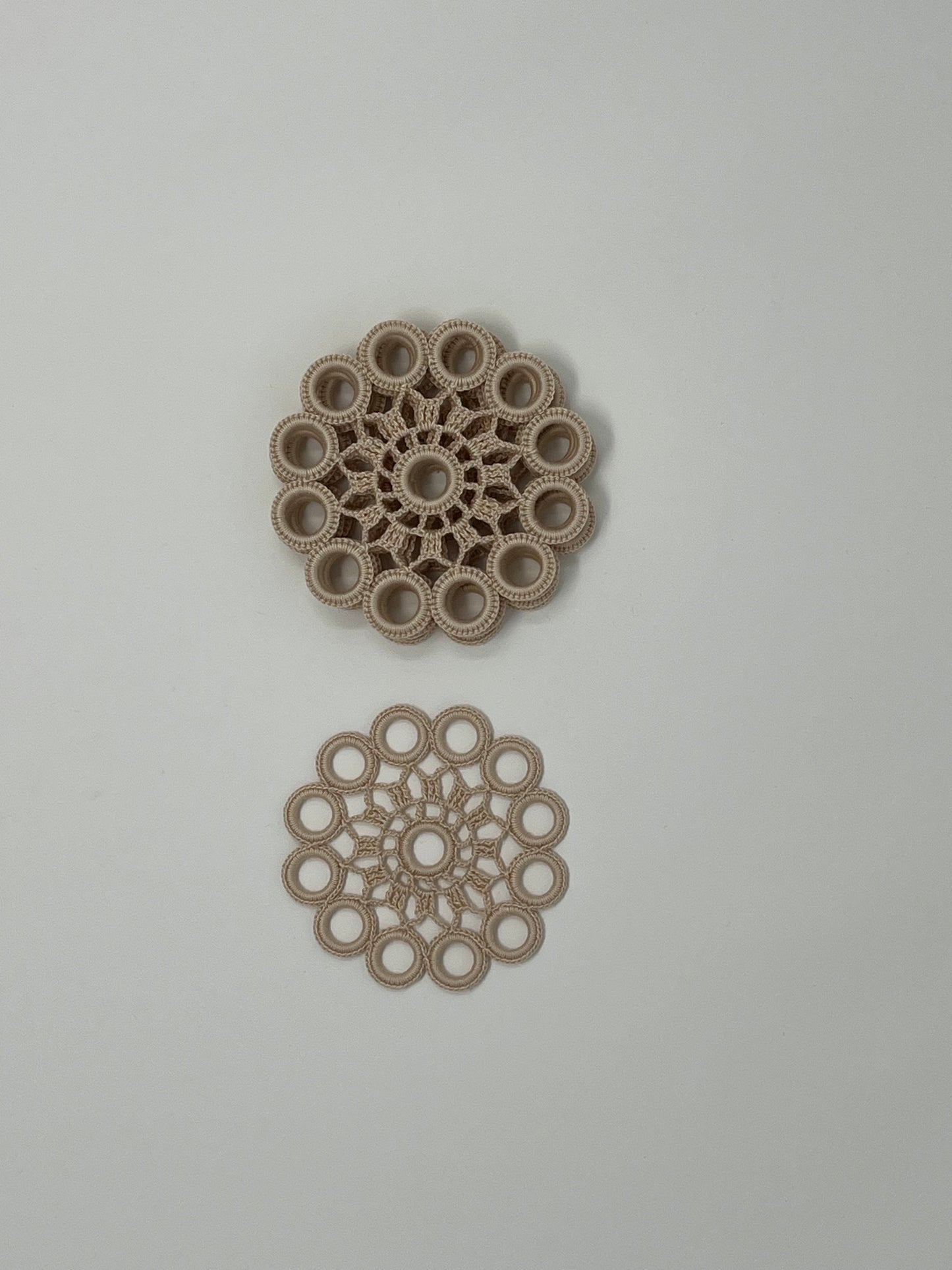 Crochet Coasters - Light Bronze