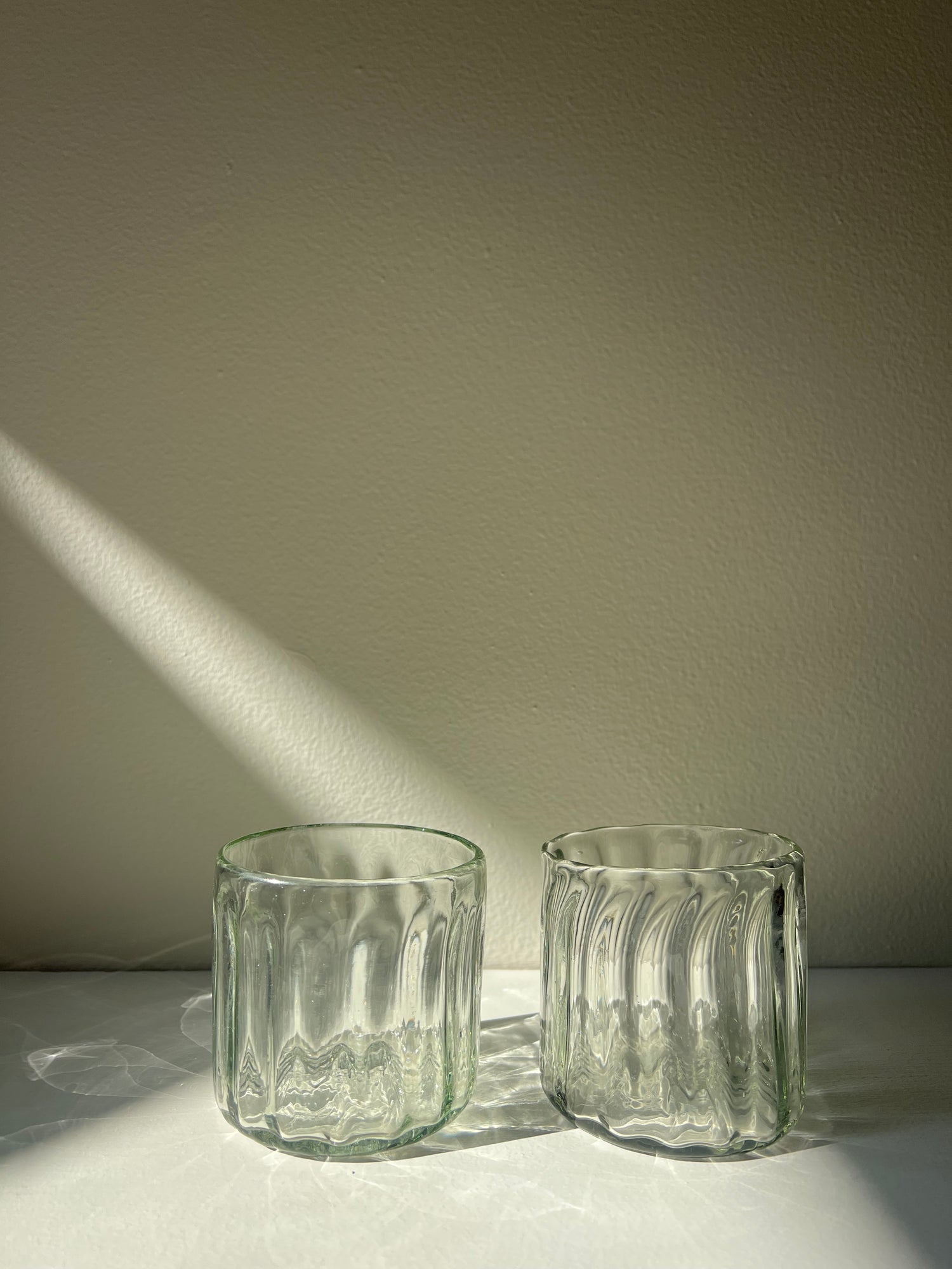 Handblown Fluted Short Tumbler