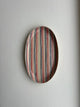 Simone Fennel - Oval Tray - Red/Pink/Navy Stripe