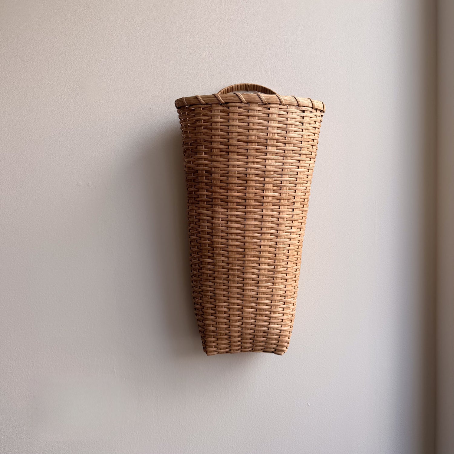 Underwater Weaving Studio - Cornet Wall Basket - Smoked