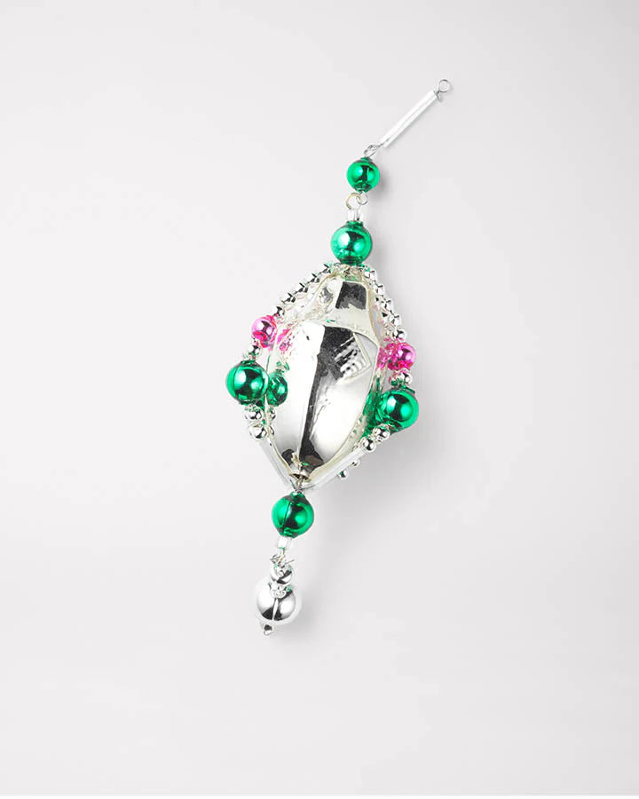 Handmade Glass Bead Ornament - Emerald Fantasy