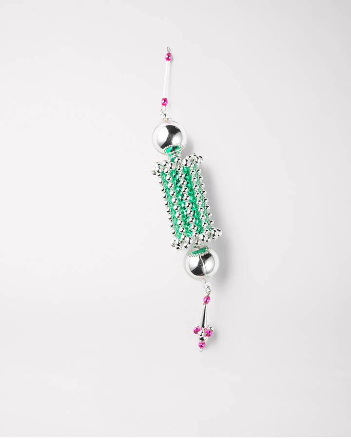 Handmade Glass Bead Ornament - Emerald