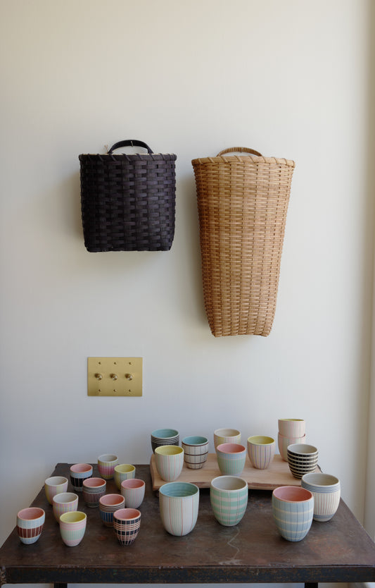 Underwater Weaving Studio - Cornet Wall Basket - Smoked