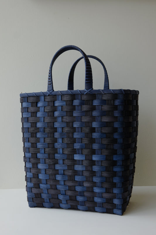 Underwater Weaving Studio - T-Stripe Towel Tote - Midnight & Navy