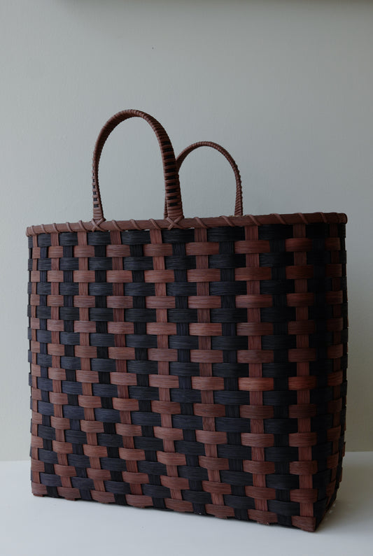 Underwater Weaving Studio - T-Stripe Big Shopper - Midnight & Brown