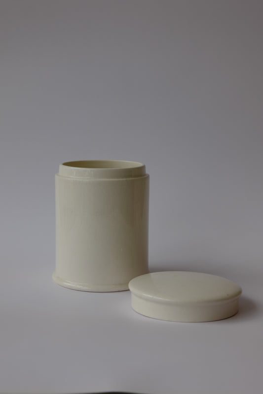 Vintage - White Ceramic Canister