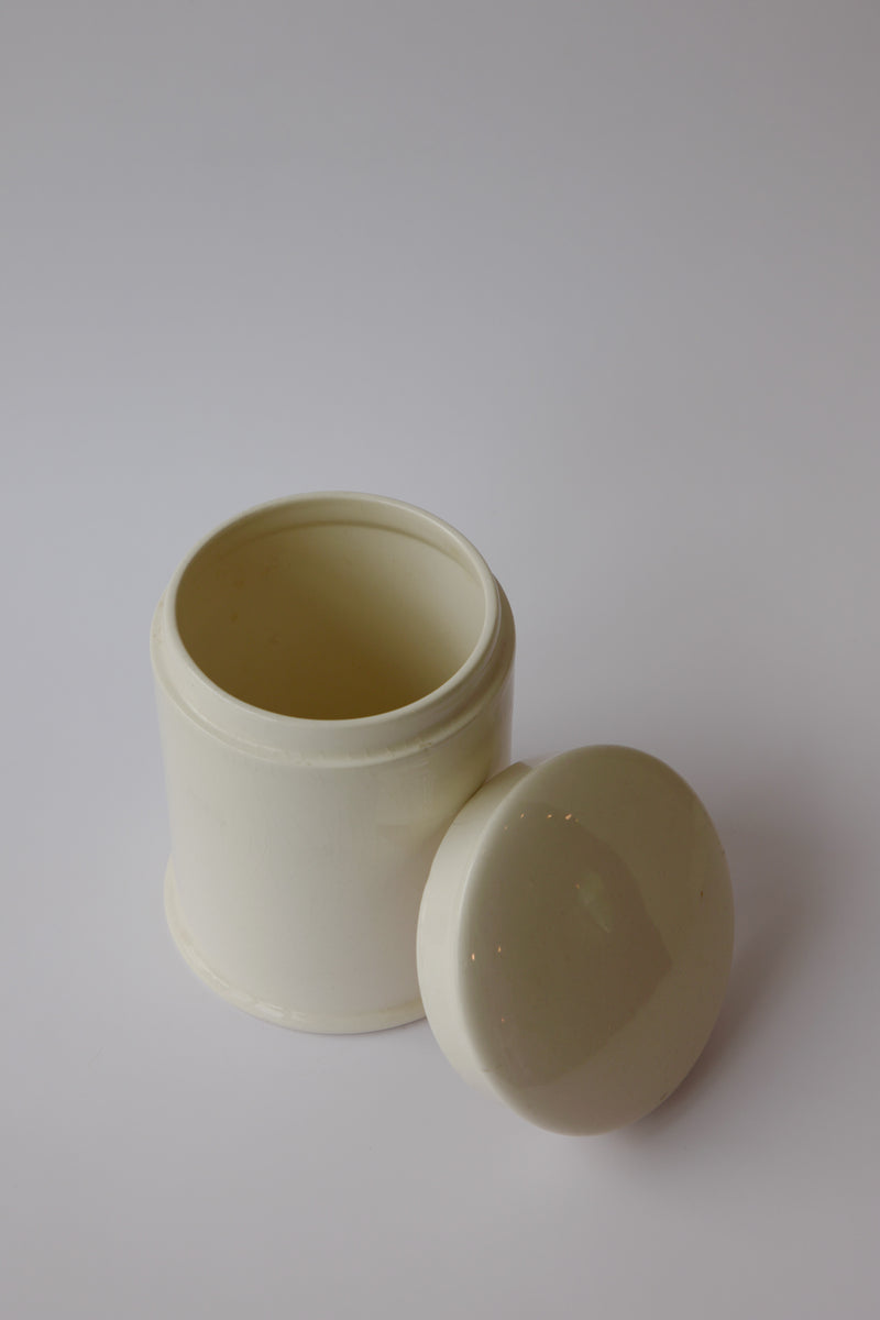 Vintage - White Ceramic Canister