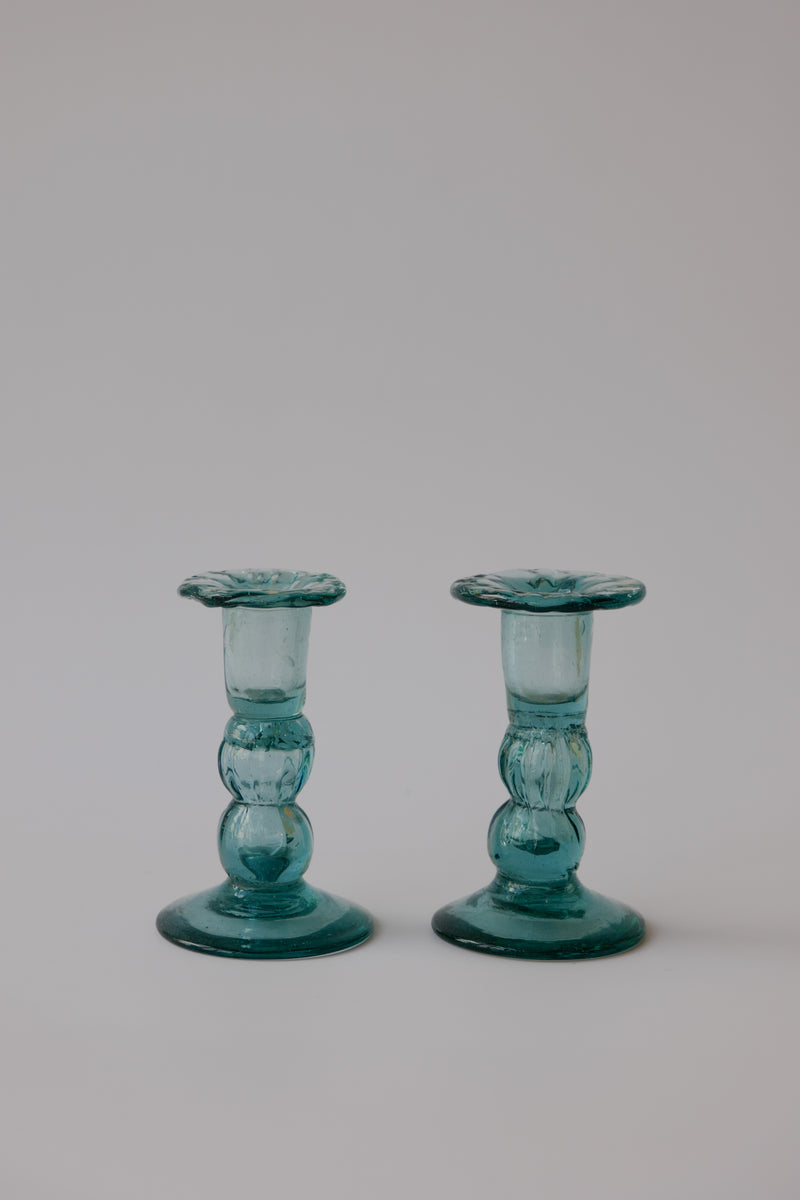Vintage - Glass Candlesticks