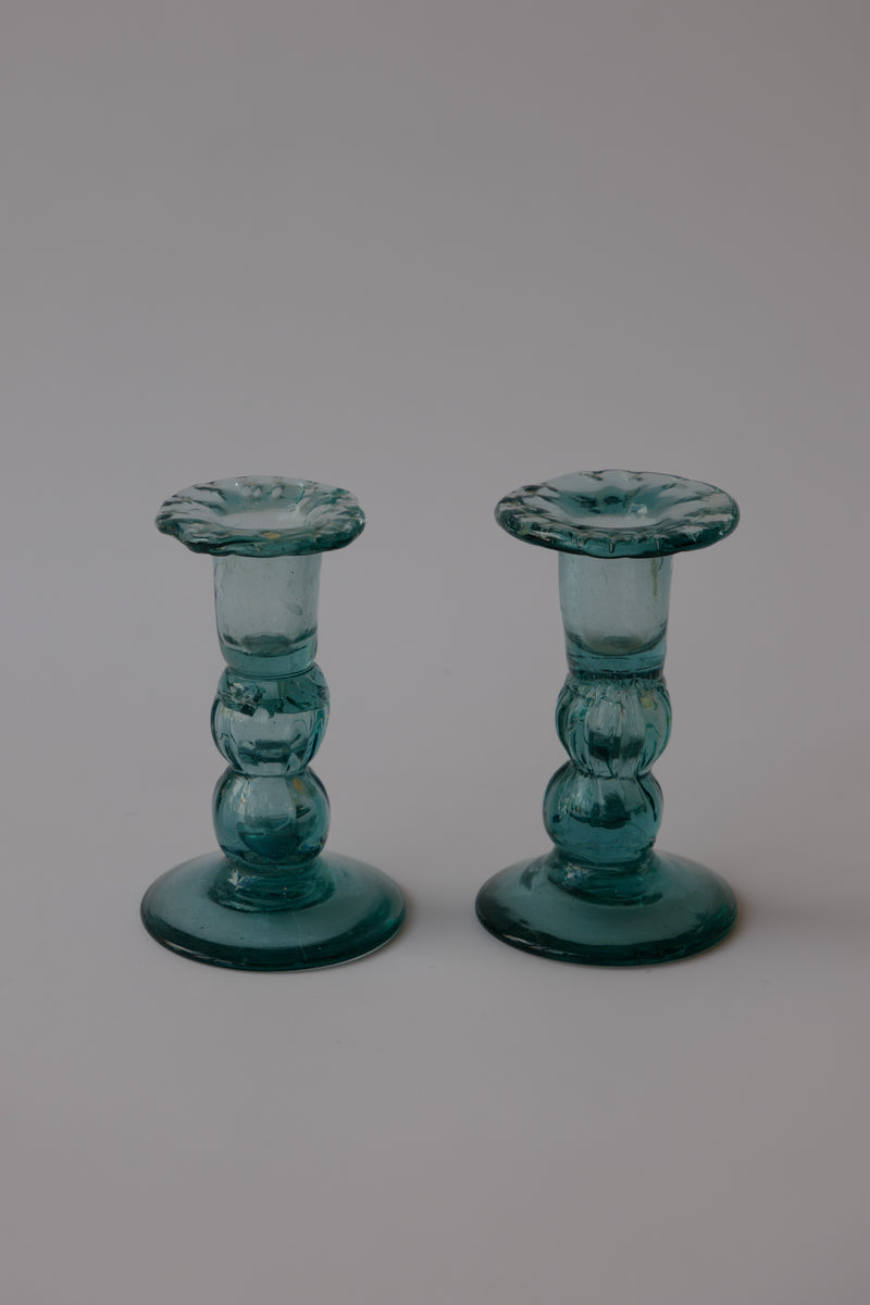 Vintage - Glass Candlesticks