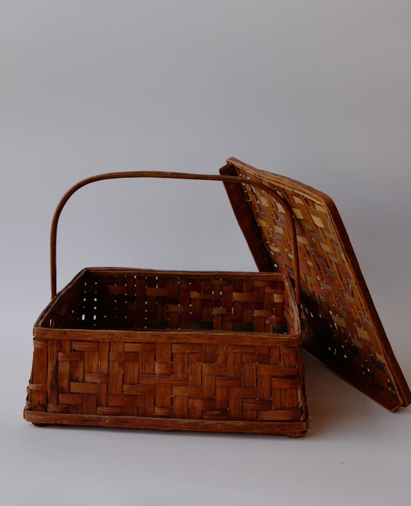 Vintage - Lidded Woven Basket