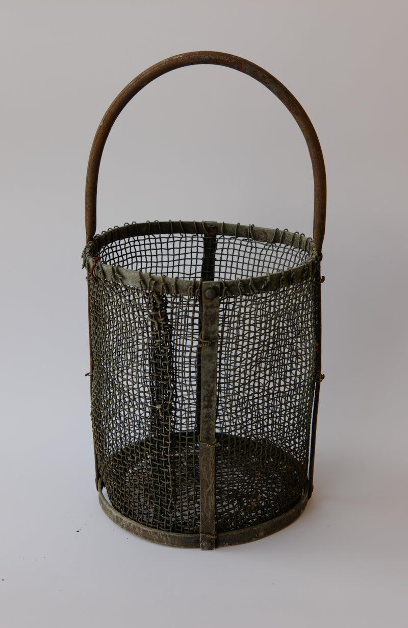 Vintage - Woven Wire Industrial Basket (S)