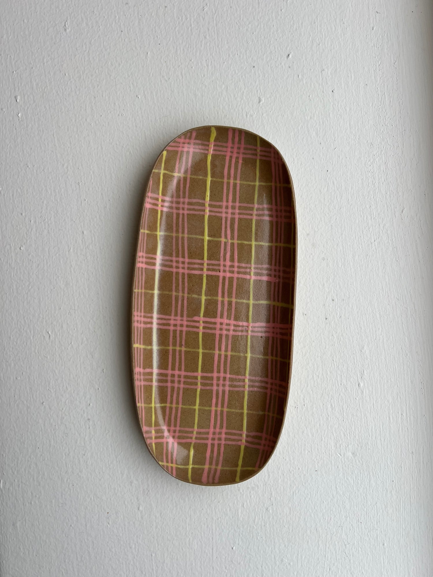 Simone Fennel - Pencil Tray - Tan/Pink/Yellow