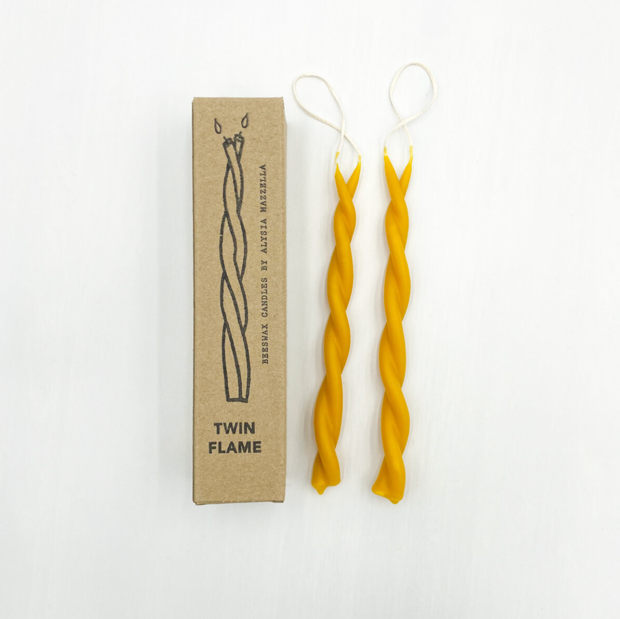 Twin Flame Beeswax Candles