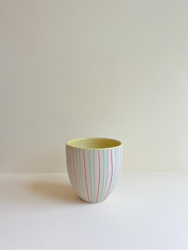 Simone Fennel - Tea Cup in Green/Pink/Yellow