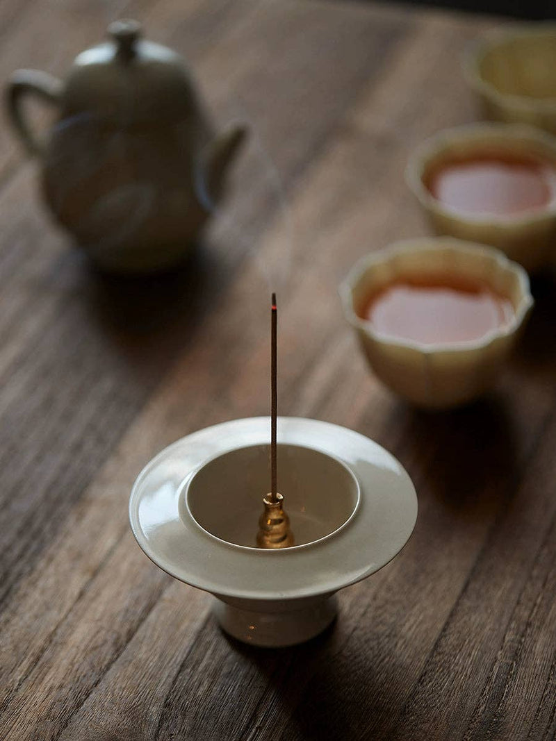 Gohobi - Handmade Song Style White Incense Holder