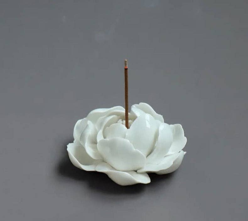 Gohobi - Handmade White Lotus Incense Holder