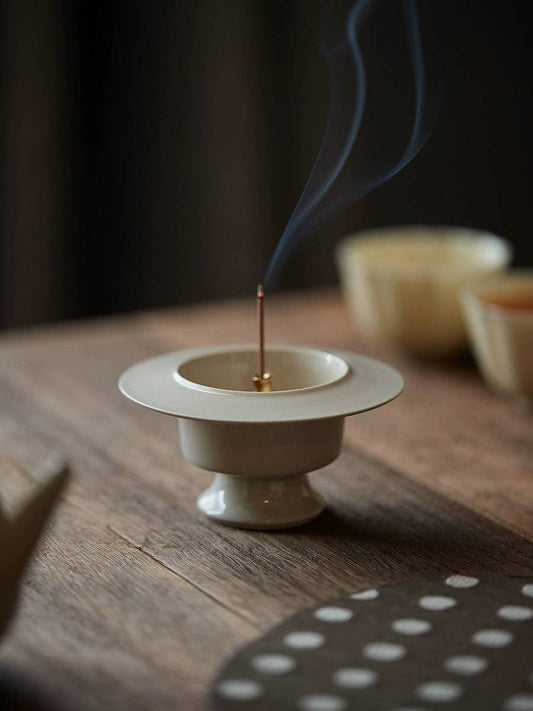 Gohobi - Handmade Song Style White Incense Holder