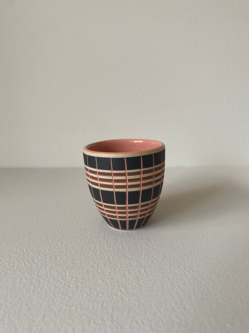 Simone Fennel - Espresso Cup - Black/Brown/Coral